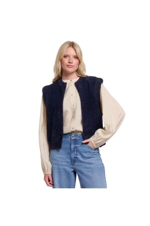 Rino en Pelle Short waistcoat 10175 dark navy