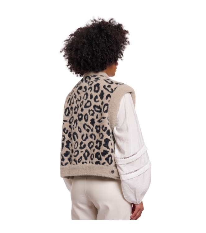 Rino en Pelle Short waistcoat 11066 desert leopard