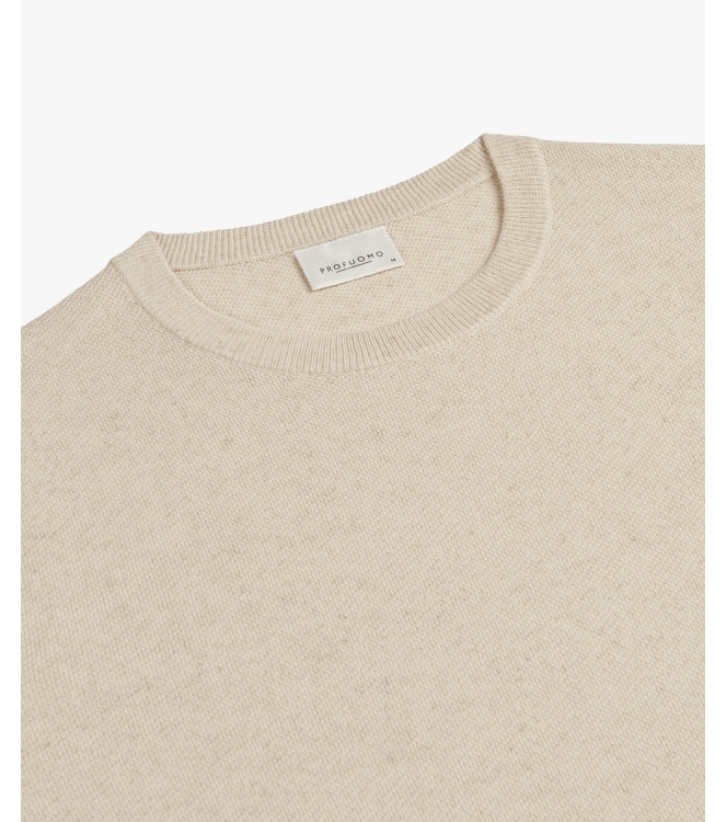 Profuomo T-SHIRT CREW NECK SS RAW WHITE E2Raw white