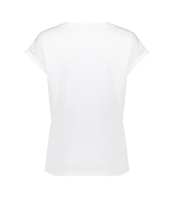 Geisha T-shirt embroidered word 000011 Off white