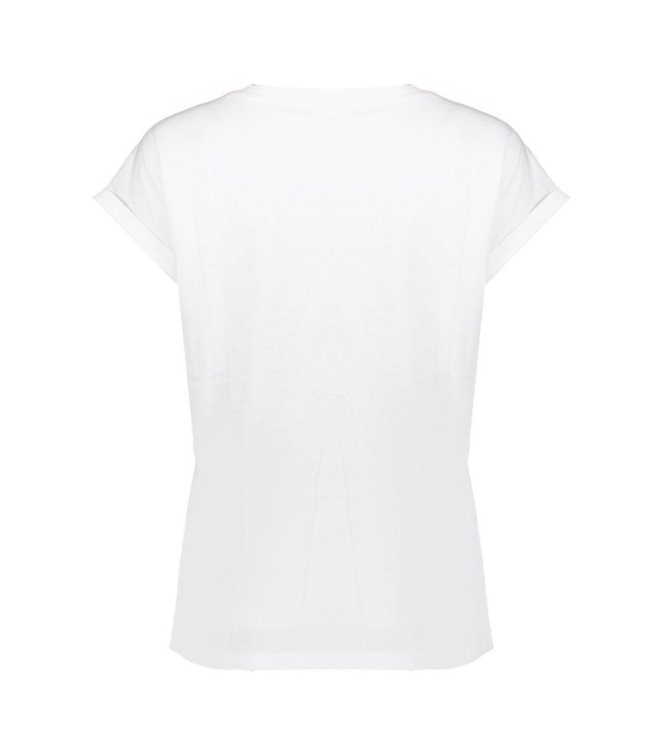 Geisha T-shirt embroidered word 10 Off white