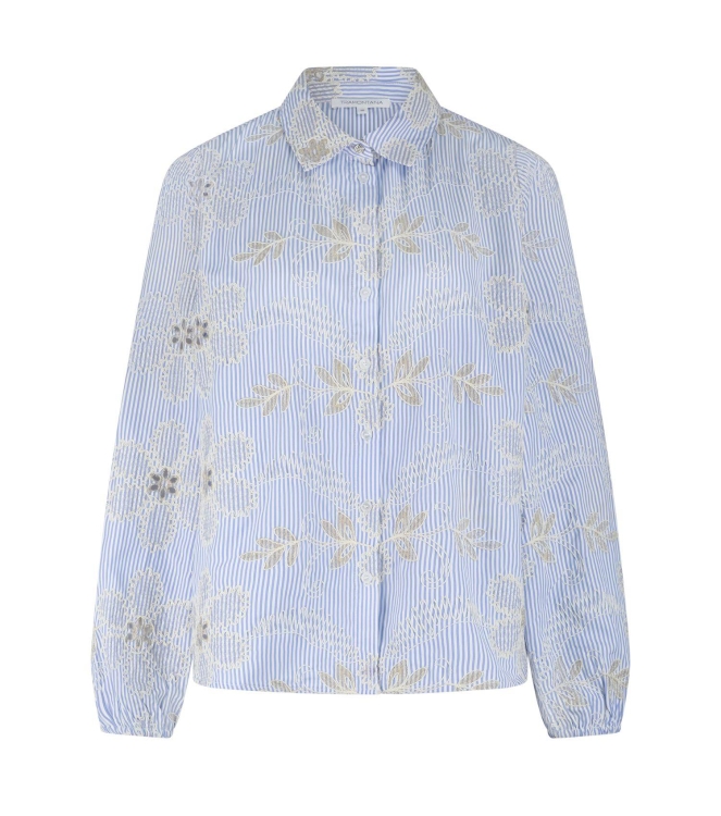 Tramontana Flower Embroidery Blouse 005042 Breezy blue