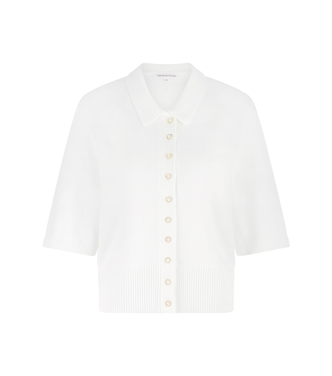 Tramontana Cardigan Classic Collar 001100 Off white