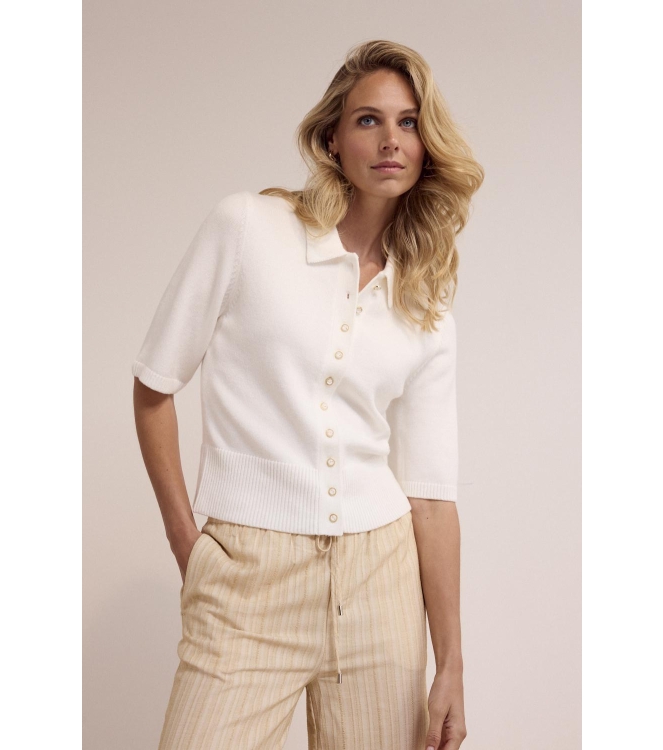 Tramontana Cardigan Classic Collar 001100 Off white