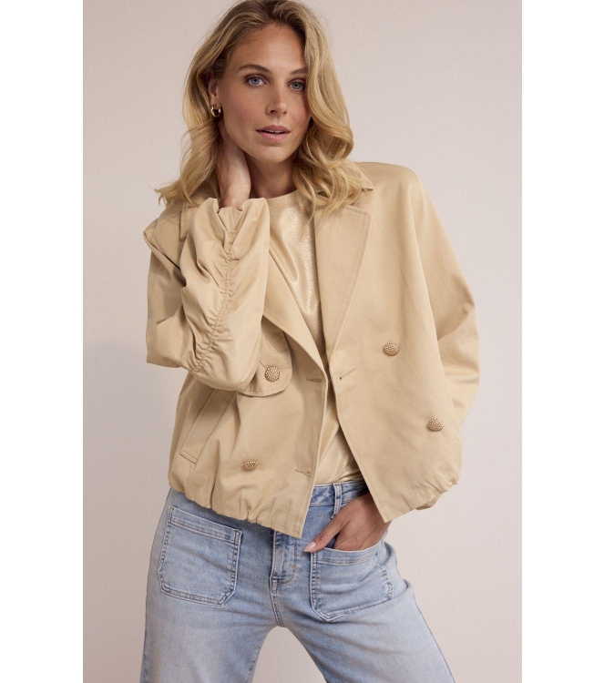 Tramontana Short Trench Jacket 001225 Pebble