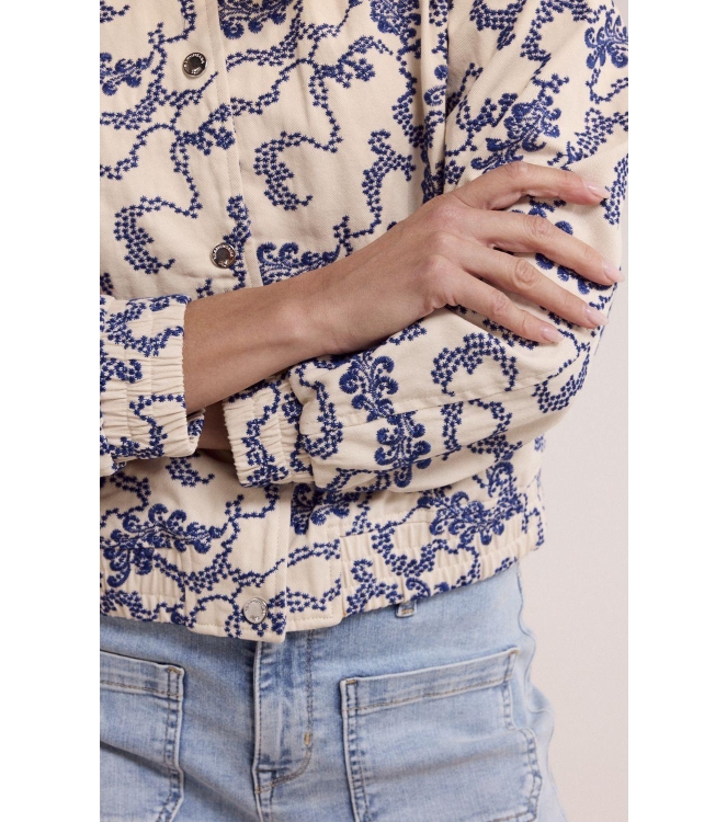 Tramontana Embroidered Bomber Jacket 006800 Stone