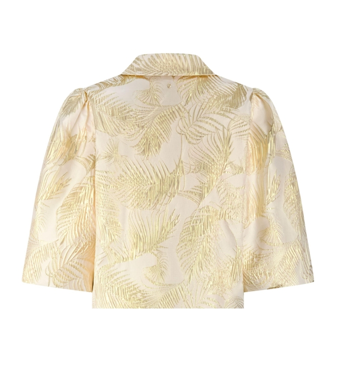 Tramontana Palm Jacquard Jacket 006803 Stone jacquard