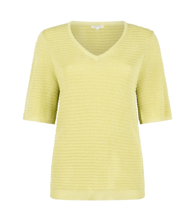 Tramontana V-Neck Jumper Lurex 005795 Celery