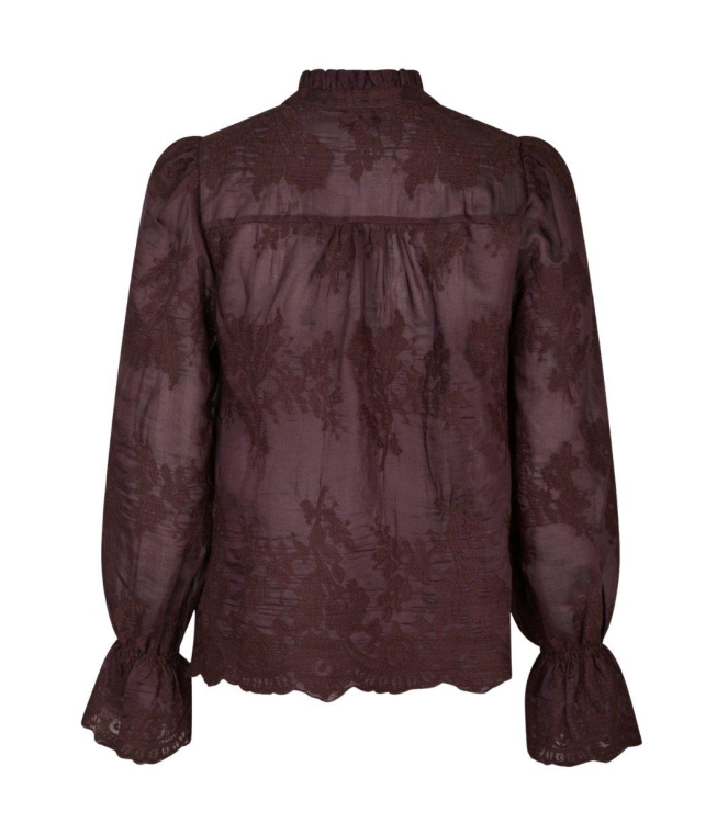 Neo Noir Amara big embroidery blouse 174 Burgundy