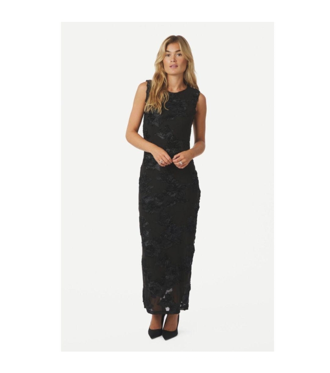 Neo Noir Tiranna big flower mesh dress 100 Black