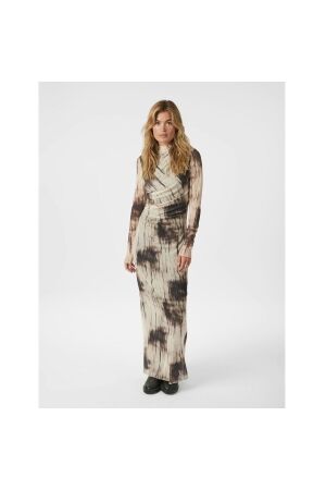 Neo Noir Onessa faded mesh dress 306 Dusty brown