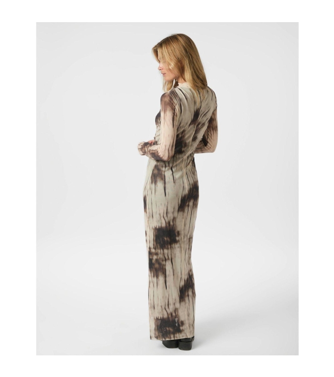 Neo Noir Onessa faded mesh dress 306 Dusty brown