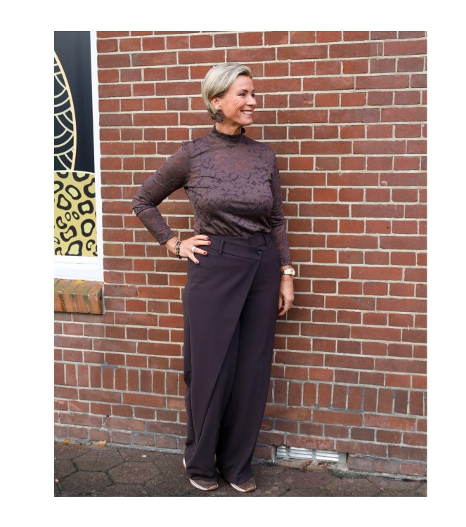 Cambio Anais wrap front 781 Dark ebony