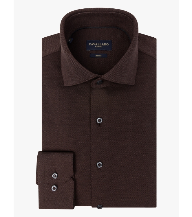 Cavallaro Piquo Shirt 899000 Dark brown