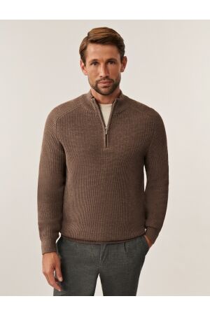 Cavallaro Sagio Half Zip Pullover 84000 Taupe