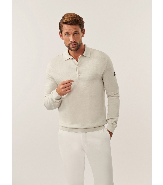 Cavallaro Merino Long Sleeve Polo 180000 Kit