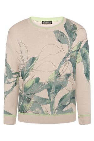Betty Barclay Strickpullover Kurz 3/4 Arm 7856 Beige/green