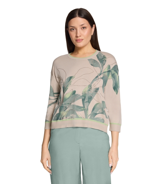 Betty Barclay Strickpullover Kurz 3/4 Arm 7856 Beige/green