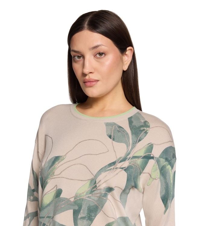 Betty Barclay Strickpullover Kurz 3/4 Arm 7856 Beige/green