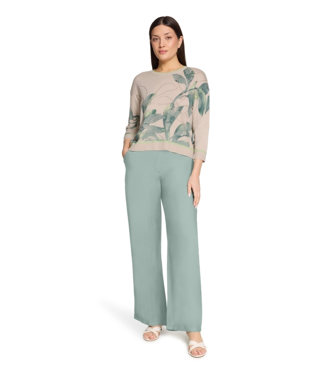 Betty Barclay Strickpullover Kurz 3/4 Arm 7856 Beige/green