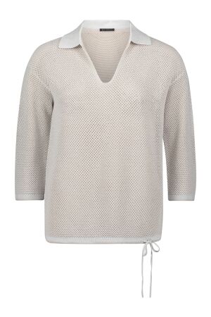 Betty Barclay Strickpullover Kurz 3/4 Arm 1973 Patch cream/beige