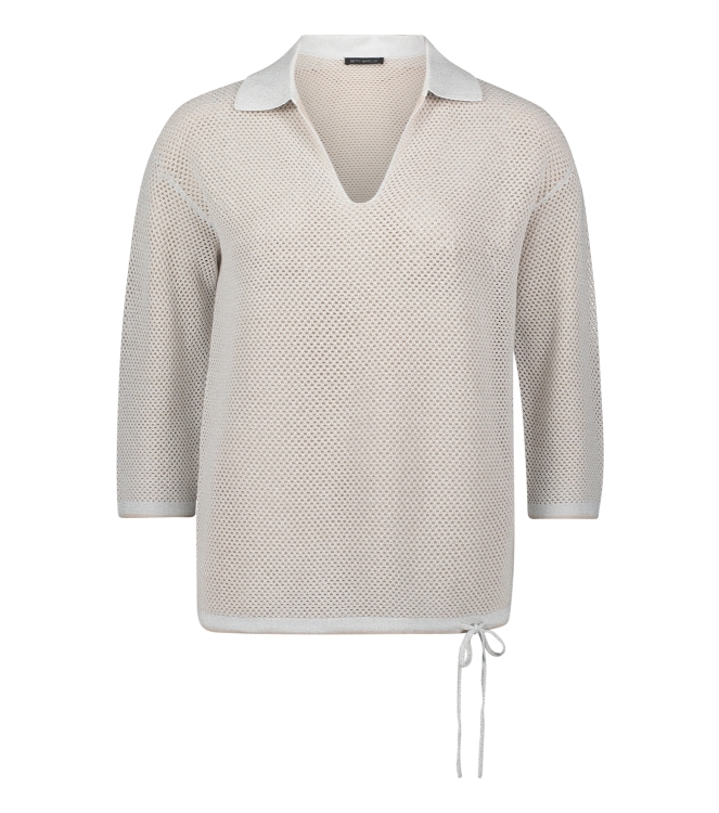 Betty Barclay Strickpullover Kurz 3/4 Arm 1973 Patch cream/beige