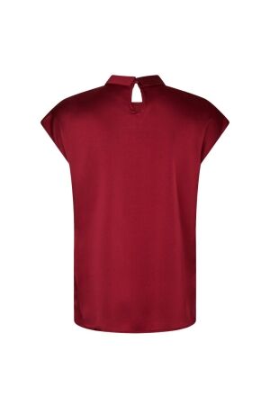 Neo Noir Fleur drapy satin blouse 682 Wine