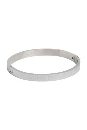 Josh V JV CELYM bangle with logo 003 silver