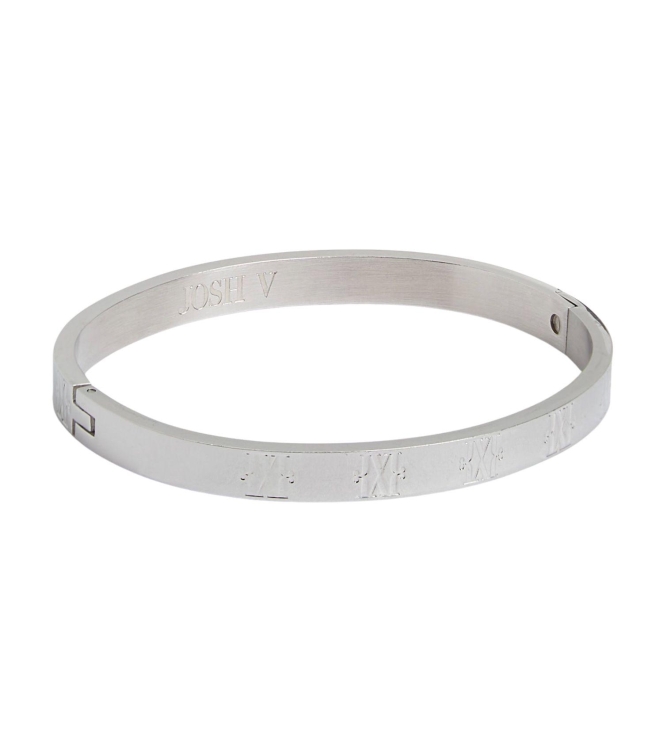Josh V JV CELYM bangle with logo 003 silver