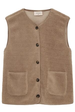 Freequent Teddy waistcoat Dessert taupe