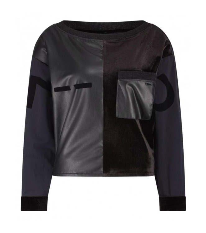 ZIP73 Top 2-half 005 Black velvet