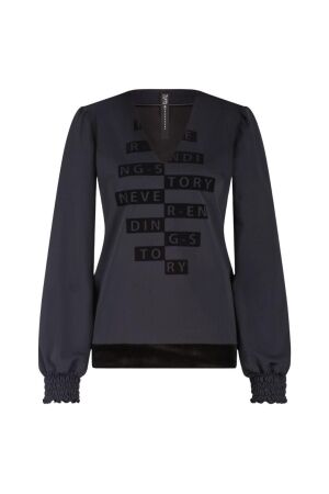 ZIP73 Top V never ending 005 Black velvet