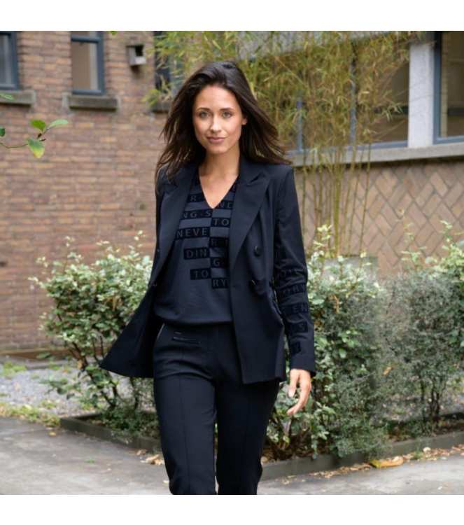 ZIP73 Top V never ending 005 Black velvet