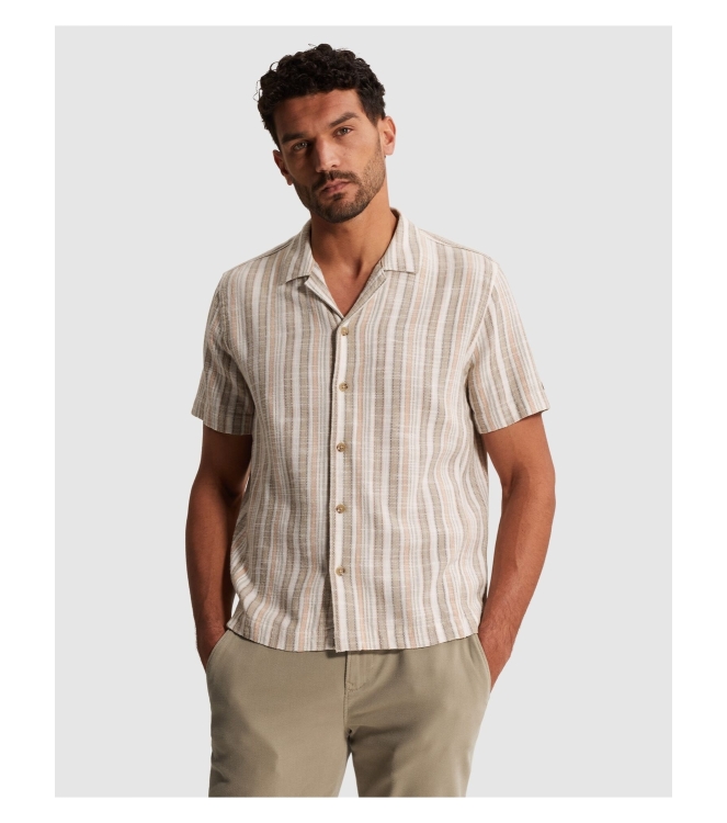 Cast Iron Short Sleeve Shirt Slub Twill stri 8023 Aluminum