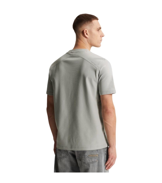 Cast Iron Short sleeve r-neck regular fit in 9105 Belgain block