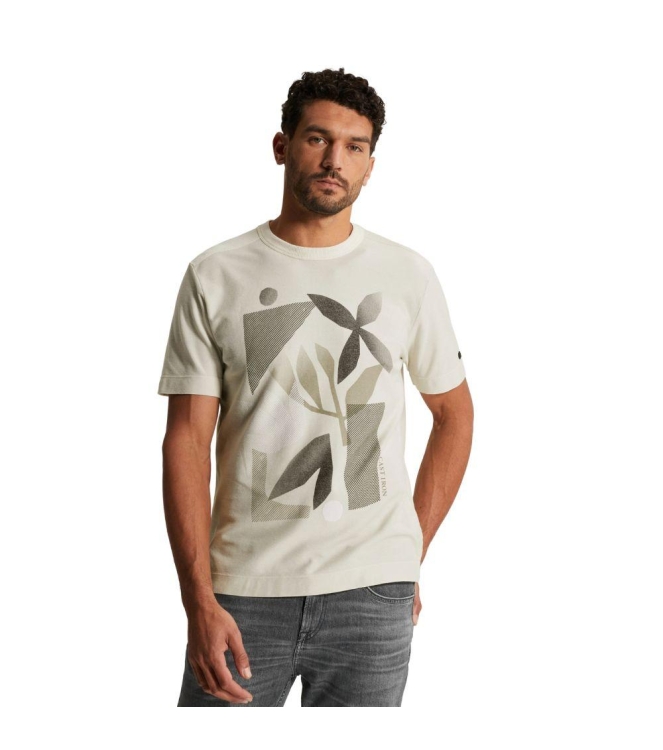 Cast Iron Short sleeve r-neck regular fit tw 7178 White onyx