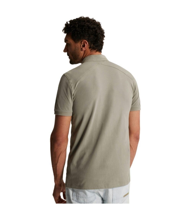 Cast Iron Short sleeve polo slim fit fine pi 6478 Dried sage