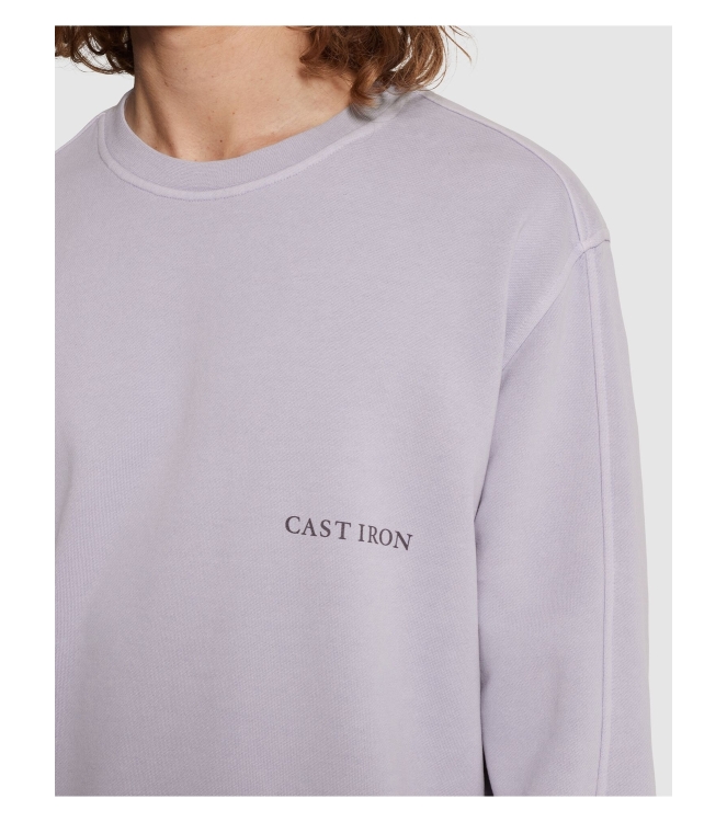 Cast Iron Long sleeve r-neck relaxed fit swe 4270 Cosmic sky