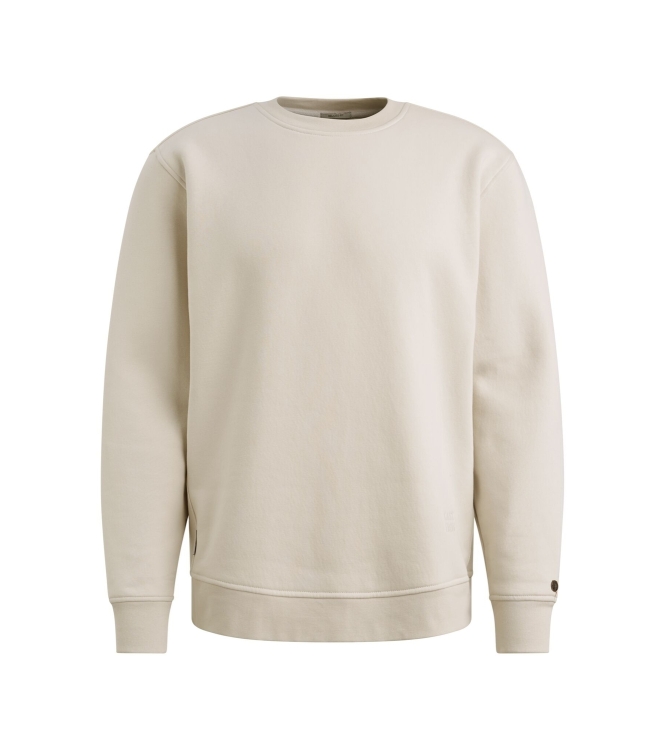 Cast Iron Long sleeve r-neck relaxed fit gra 7178 White onyx