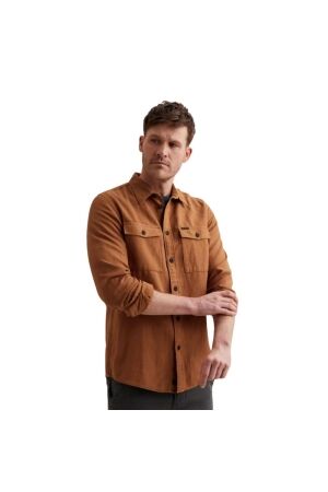 PME Legend LONG SLEEVE SHIRT Ctn/lyocell GD 8127 Glazed ginger