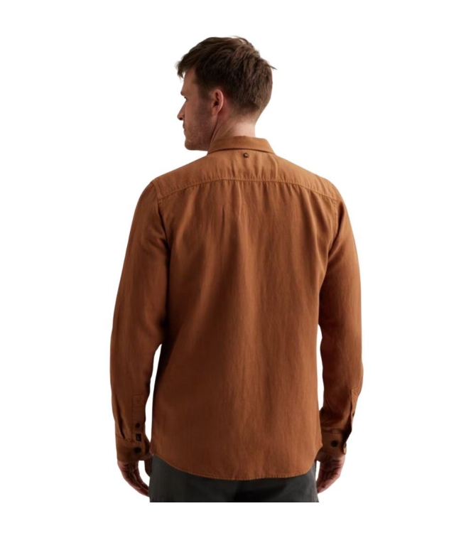 PME Legend LONG SLEEVE SHIRT Ctn/lyocell GD 8127 Glazed ginger