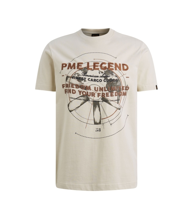 PME Legend Short sleeve r-neck heavy jersey f 7013 Bone white