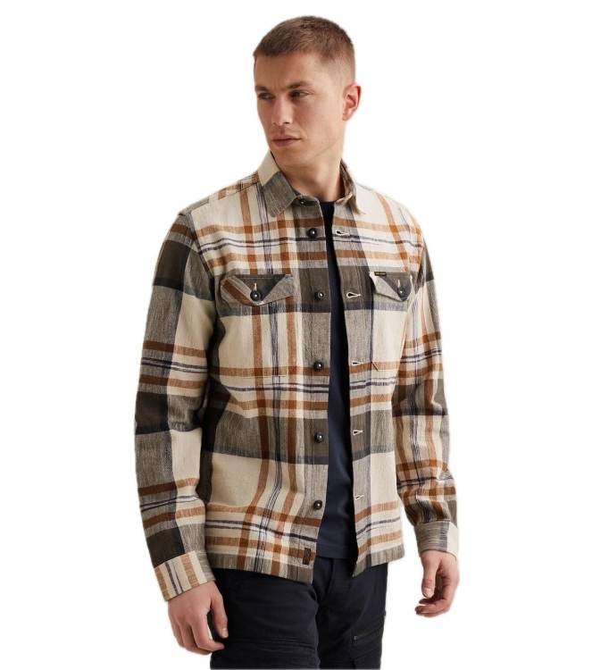 PME Legend LONG SLEEVE SHIRT Big Check inject 8127 Glazed ginger