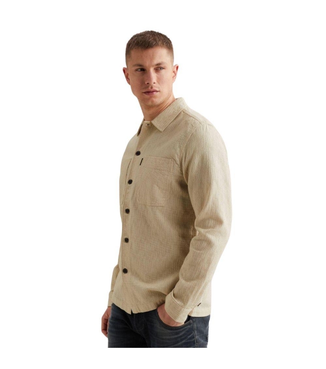 PME Legend LONG SLEEVE SHIRT Dobby Structure 7013 Bone white