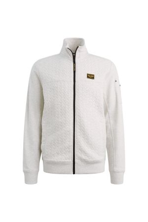 PME Legend Zip jacket jacquard interlock fren 910 Bone white melee