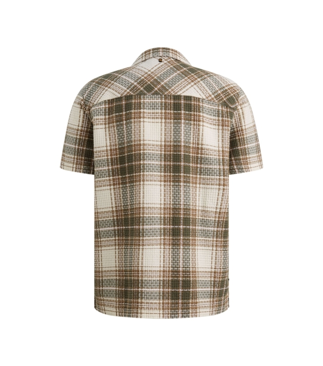 PME Legend Short Sleeve Shirt Waffle Big Chec 6150 Thyme
