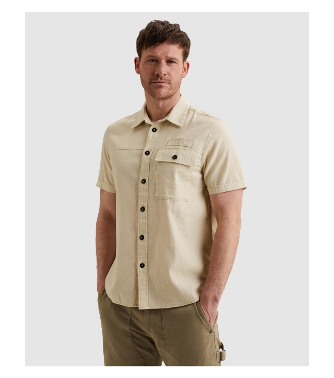 PME Legend Short Sleeve Shirt Ctn Slub 7013 Bone white