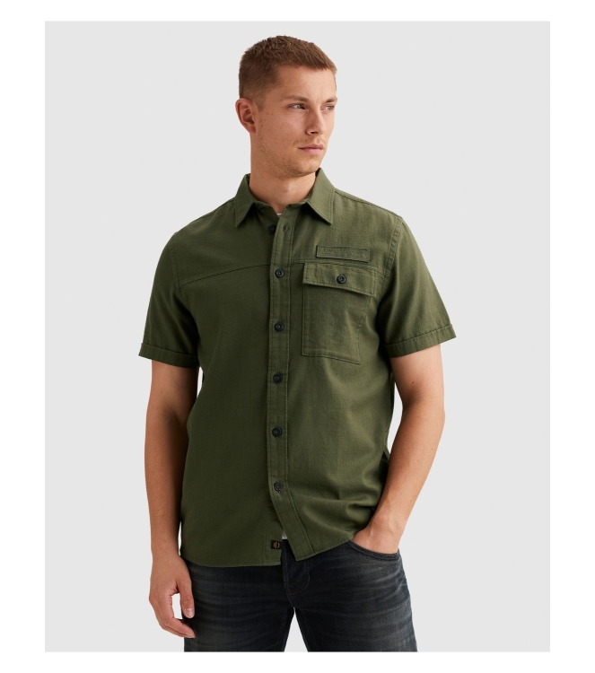 PME Legend Short Sleeve Shirt Ctn Slub 6150 Thyme