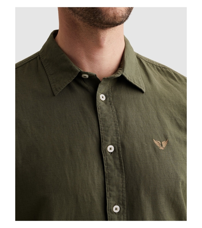 PME Legend LONG SLEEVE SHIRT Ctn Linen garmen 6150 Thyme