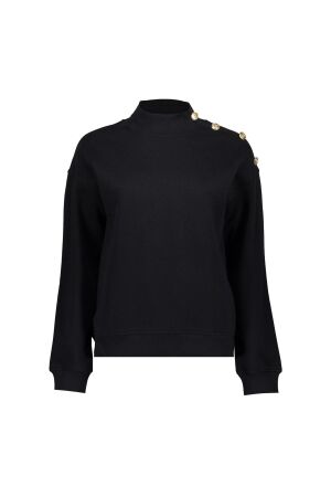 Geisha Sweater with buttons at shoulder 000999 Black